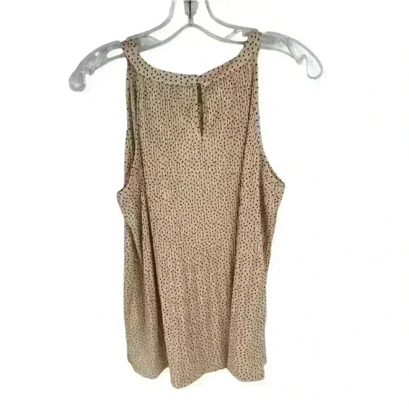 Adrianna Papell NWT pleated Top in Champagne/Blush Small blk polka dots Medium - Picture 9 of 12